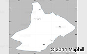 Gray Simple Map of Comai, single color outside