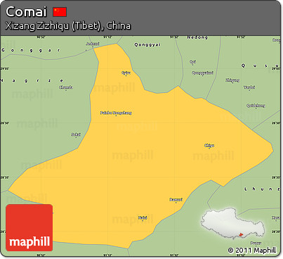 Savanna Style Simple Map of Comai