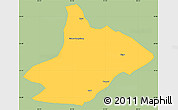 Savanna Style Simple Map of Comai, single color outside