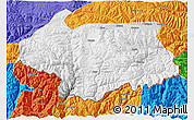 Physical 3D Map of Cona, political outside