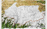 Physical 3D Map of Cona, satellite outside