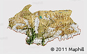 Satellite 3D Map of Cona, cropped outside