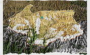Satellite 3D Map of Cona, darken
