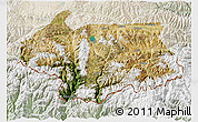 Satellite 3D Map of Cona, lighten