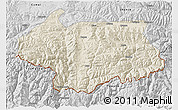 Shaded Relief 3D Map of Cona, desaturated