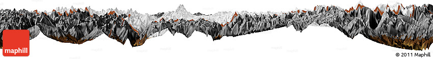 Physical Horizon Map of Cona, darken