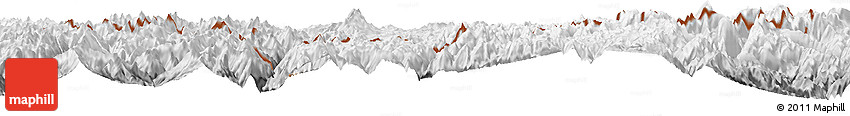 Physical Horizon Map of Cona, lighten, desaturated