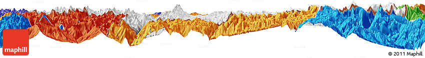 Physical Horizon Map of Cona, political outside