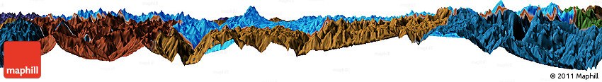 Political Horizon Map of Cona, darken