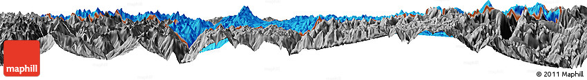Political Horizon Map of Cona, desaturated