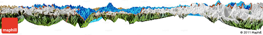 Political Horizon Map of Cona, satellite outside