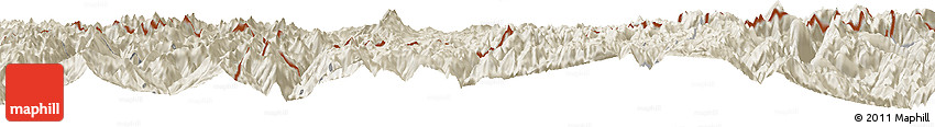 Shaded Relief Horizon Map of Cona