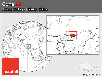 Blank Location Map of Cona