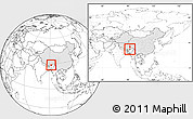 Blank Location Map of Cona, highlighted country, within the entire country