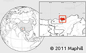 Blank Location Map of Cona, highlighted country