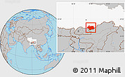 Gray Location Map of Cona, highlighted parent region