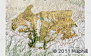 Satellite Map of Cona, lighten