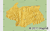 Savanna Style Map of Cona, single color outside
