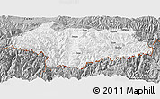 Gray Panoramic Map of Cona