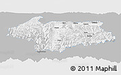 Gray Panoramic Map of Cona, single color outside