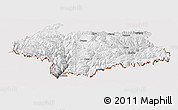 Physical Panoramic Map of Cona, cropped outside