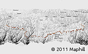 Physical Panoramic Map of Cona, desaturated