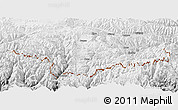 Physical Panoramic Map of Cona, lighten, desaturated