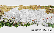 Physical Panoramic Map of Cona, satellite outside