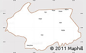 Classic Style Simple Map of Cona, cropped outside