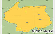 Savanna Style Simple Map of Cona, cropped outside