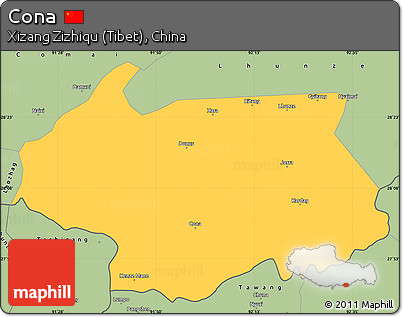 Savanna Style Simple Map of Cona