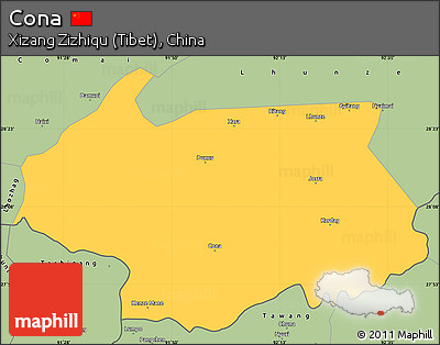 Savanna Style Simple Map of Cona