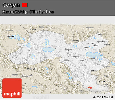 Classic Style 3D Map of Coqen