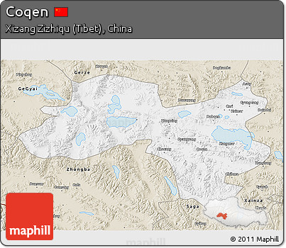 Classic Style 3D Map of Coqen