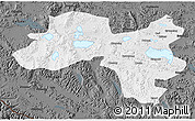Physical 3D Map of Coqen, darken