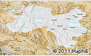 Physical 3D Map of Coqen, satellite outside