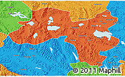 Political 3D Map of Coqen
