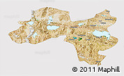 Satellite 3D Map of Coqen, cropped outside