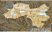 Satellite 3D Map of Coqen, darken
