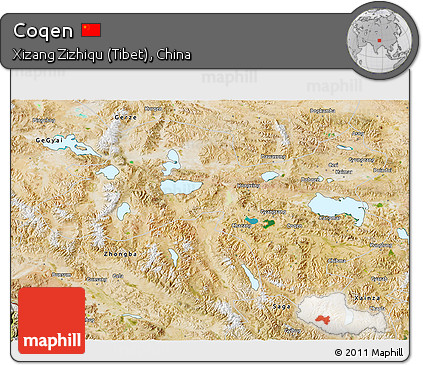 Satellite 3D Map of Coqen