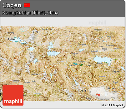 Satellite 3D Map of Coqen