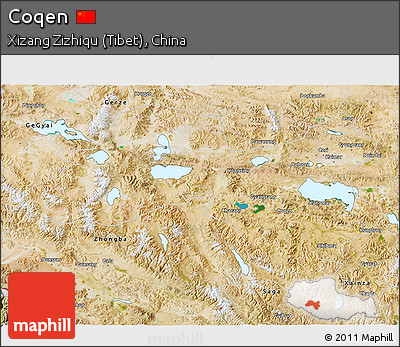 Satellite 3D Map of Coqen