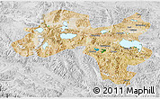 Satellite 3D Map of Coqen, lighten, desaturated