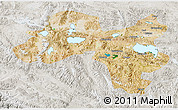 Satellite 3D Map of Coqen, lighten, semi-desaturated