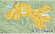 Savanna Style 3D Map of Coqen