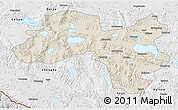 Shaded Relief 3D Map of Coqen, physical outside