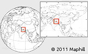 Blank Location Map of Coqen, within the entire country