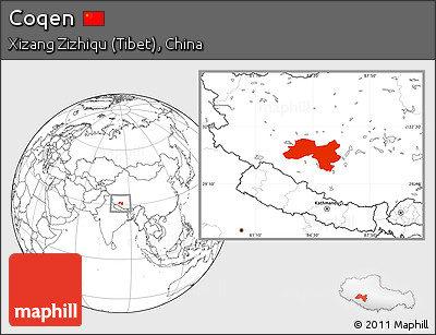 Blank Location Map of Coqen