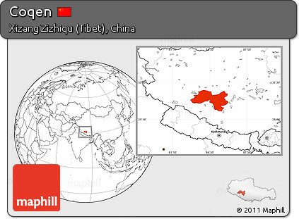 Blank Location Map of Coqen