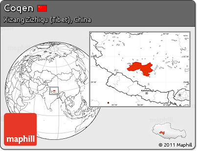 Blank Location Map of Coqen